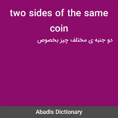 معنی two sides of the same coin